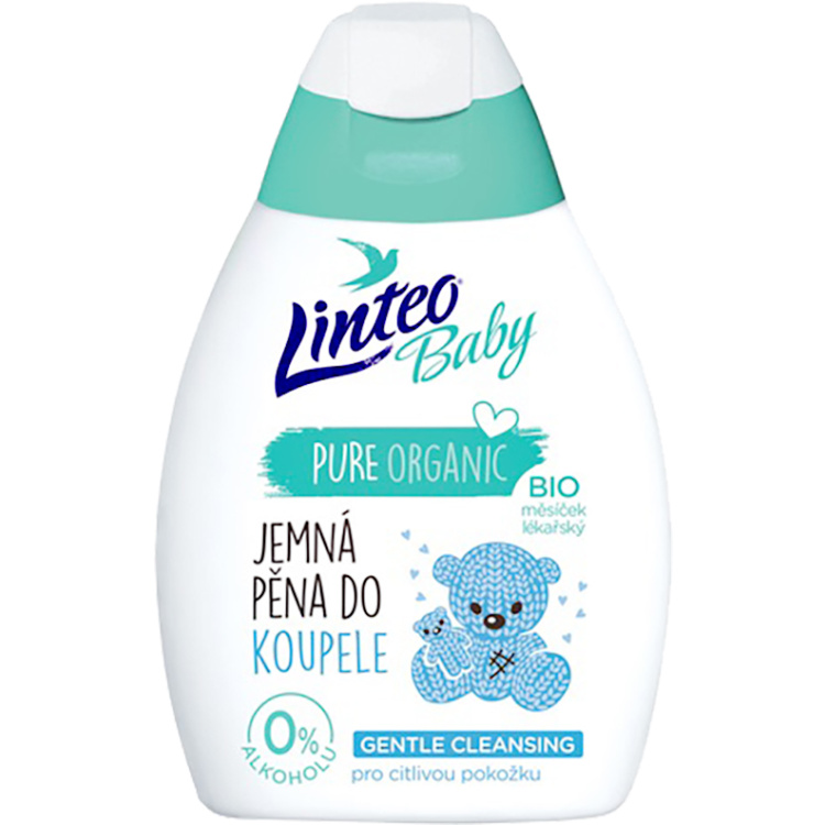 Linteo Baby Pure Organic jemná pěna do koupele, 250 ml
