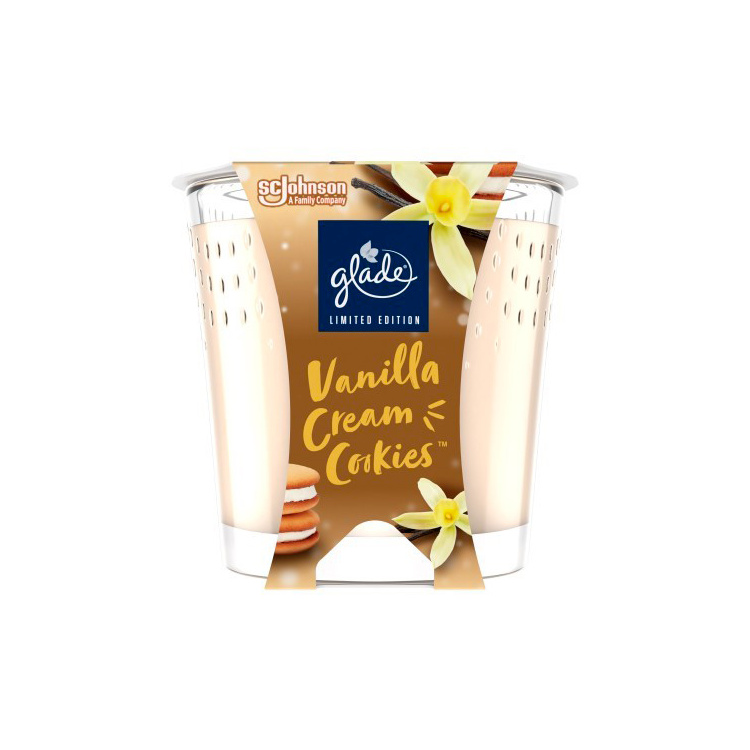 Glade svíčka vonná Vanilla Cream Cookies, 112 g
