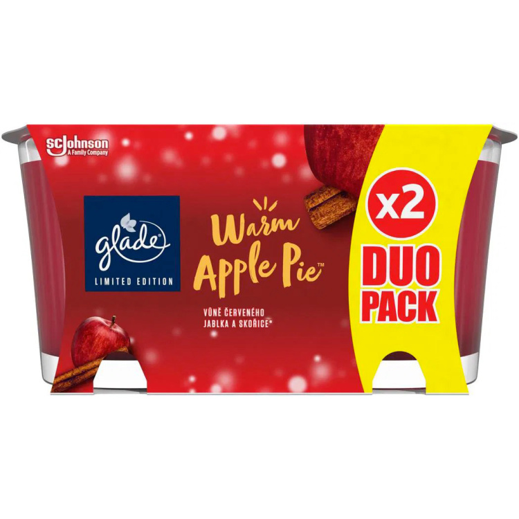 Glade svíčka vonná Warm Apple Pie, 2× 112 g