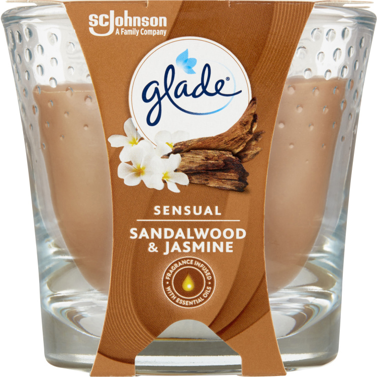 Glade svíčka vonná Sandalwood &amp; Jasmine, 112 g
