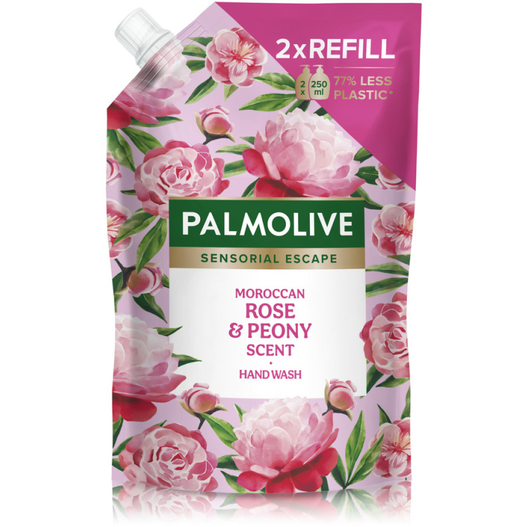 PALMOLIVE tekuté mýdlo-náhradní náplň- Růže a Pivoňka 500 ml