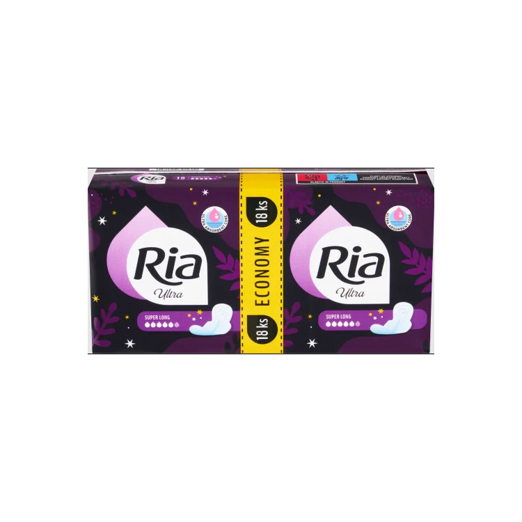 Ria dámské vložky Ultra Super Long Duopack, 18 ks