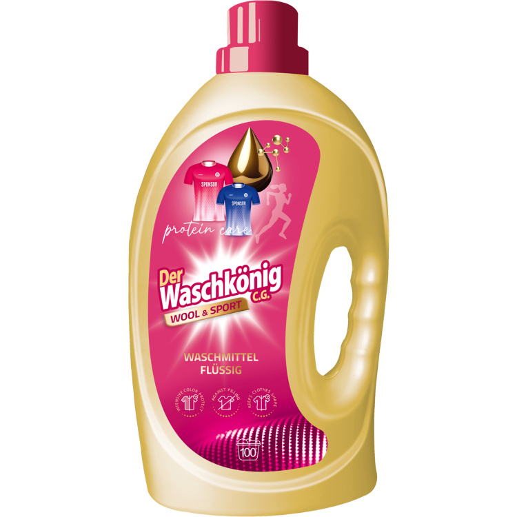 WaschKönig Gel Protein Care Wool &amp; Sport, 3L