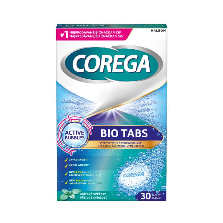 Corega čisticí tablety Bio Tabs, 30 ks