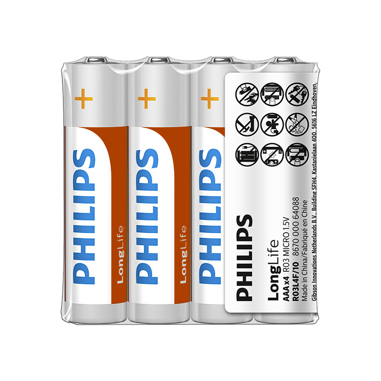 Baterie Philips Longlife 4 ks AAA R03 1,5V