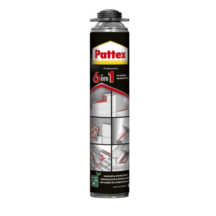PATTEX PU lepidlo 6v1 - pistolové, 750 ml