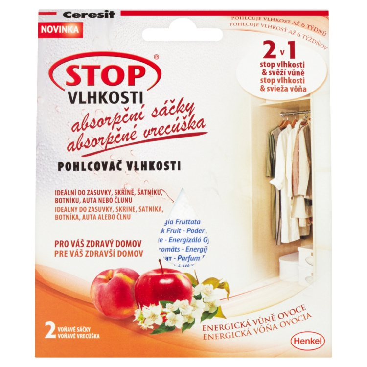Ceresit Stop Vlhkosti Absorpční sáčky energická vůně ovoce 2 x 50g