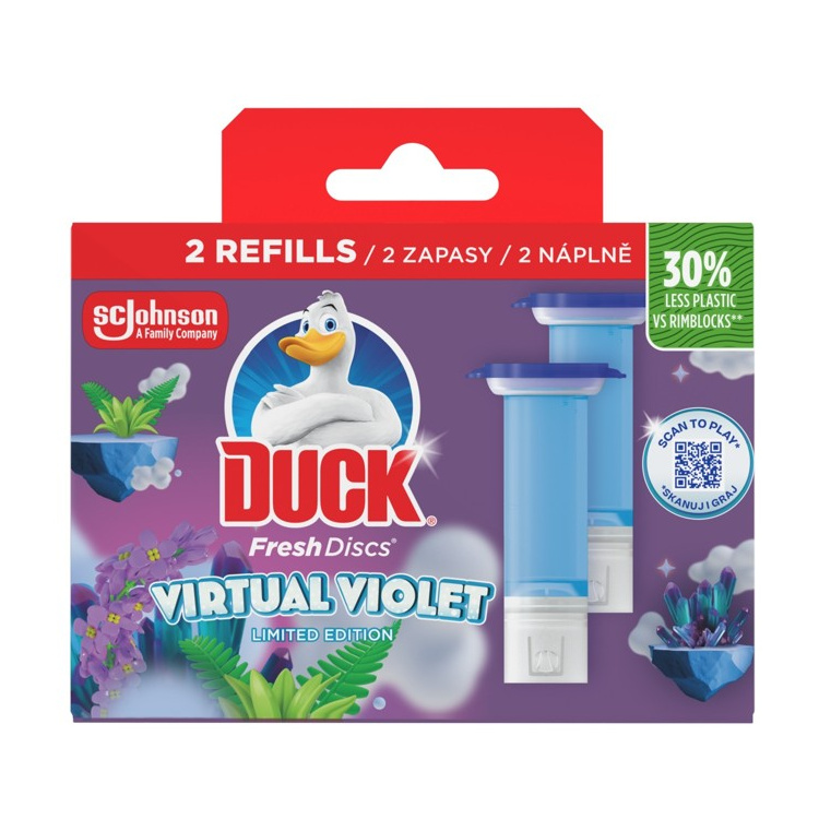 Duck WC blok Fresh Discs Virtual Violet, 2x 36 ml