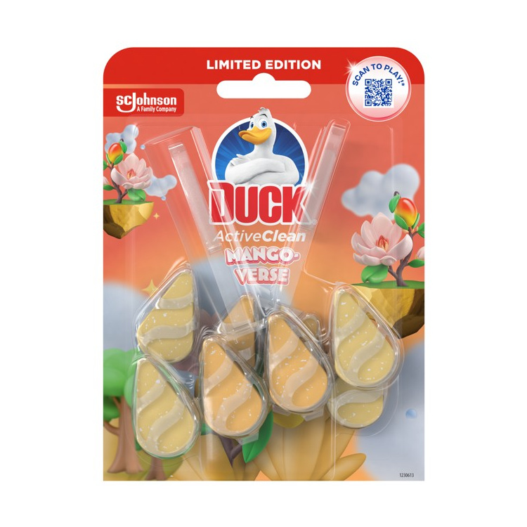 Duck WC závěs Active Clean Duo Mango, 2x 36 g