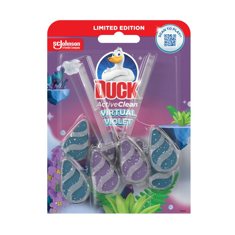 Duck WC závěs Active Clean Duo Violet, 2x 36 g
