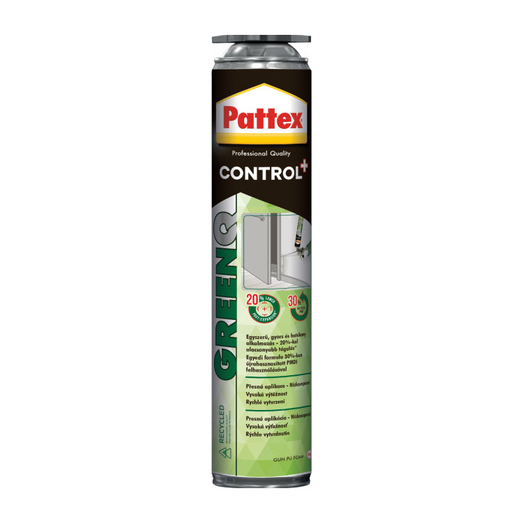 Pěna PU Pattex GreenQ EKO, 750ml nízkoexpanzní, pistolová