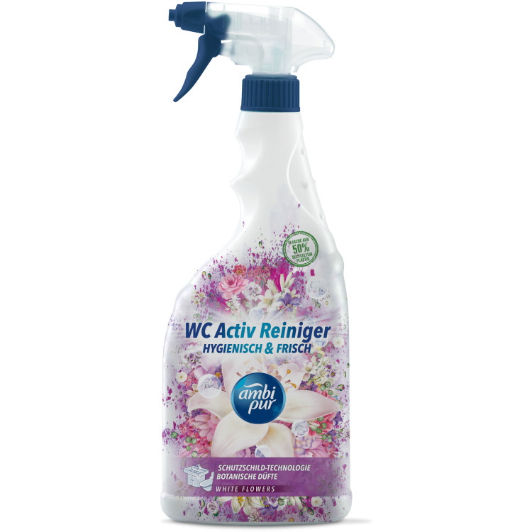 Ambi Pur WC čistič s roztřikovačem, Bílé Květy 750 ml