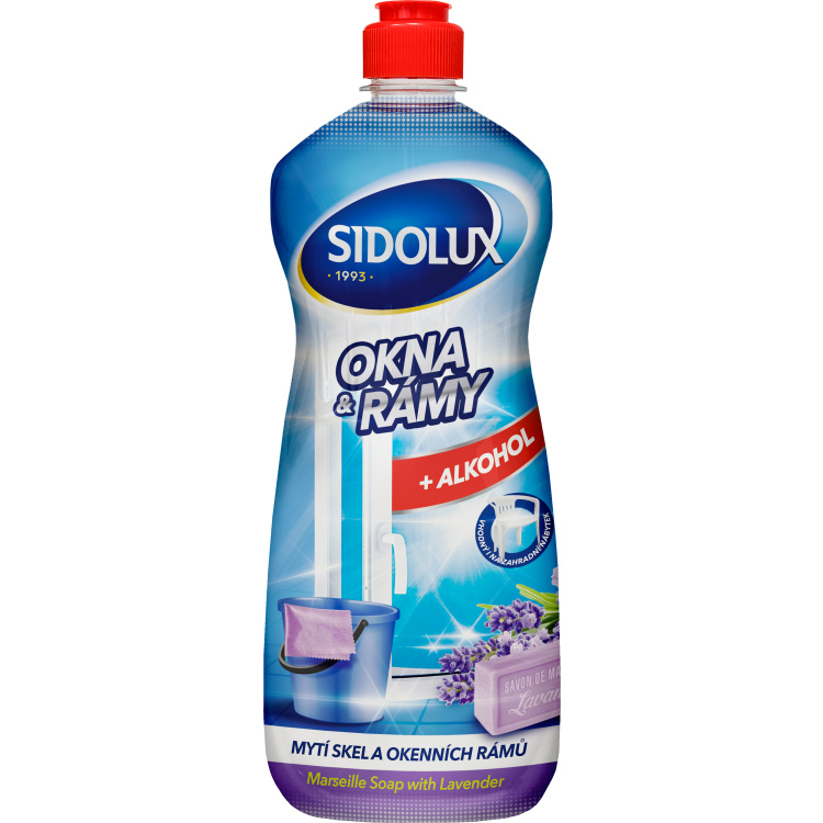 Sidolux čistič na okna a rámy s levandulí, 1 l