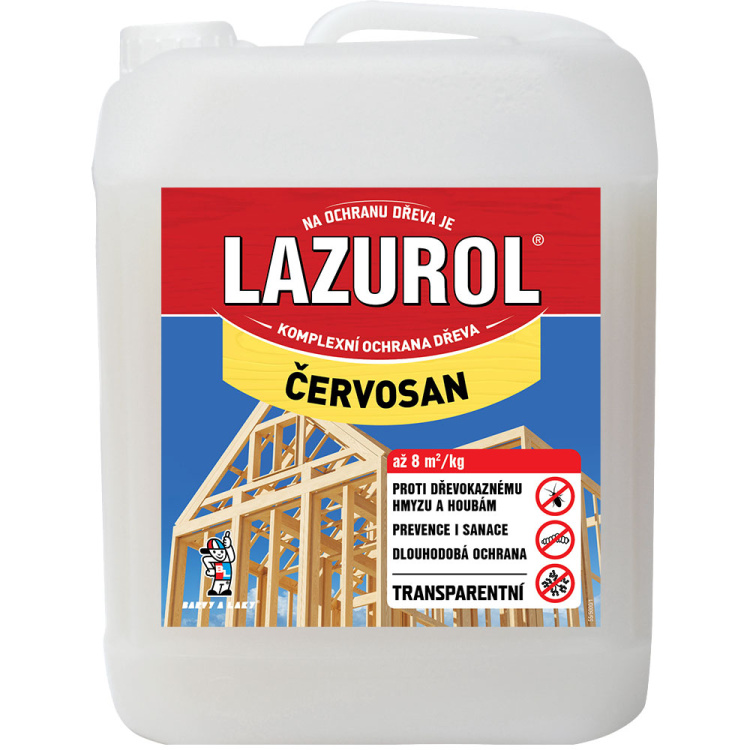 Lazurol červosan na hubení červotočů, 5 l