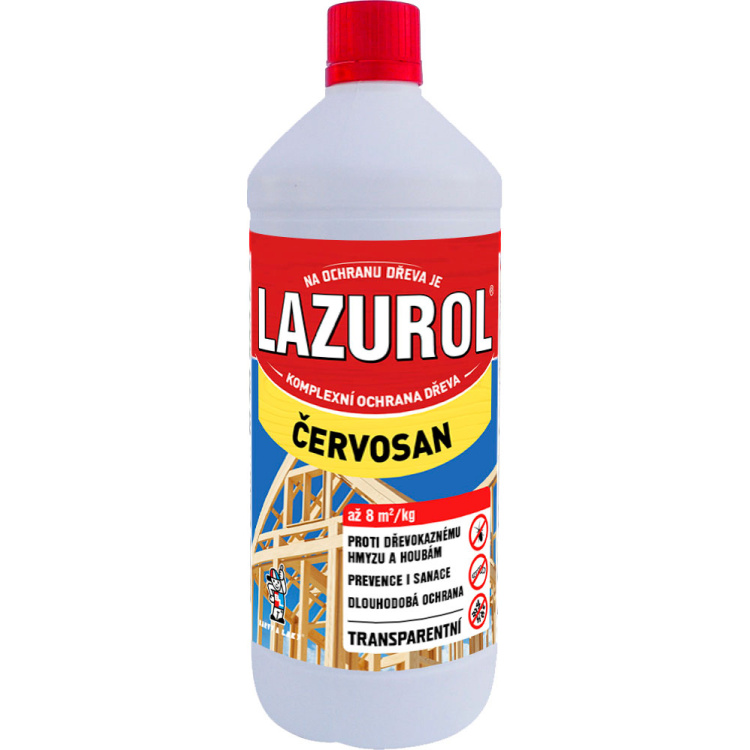 Lazurol červosan na hubení červotočů, 1 l