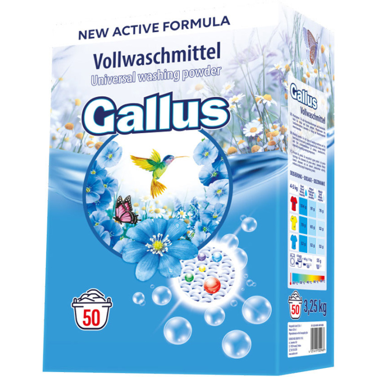 Gallus prací prášek Universal, 50 dávek, 3,25 kg
