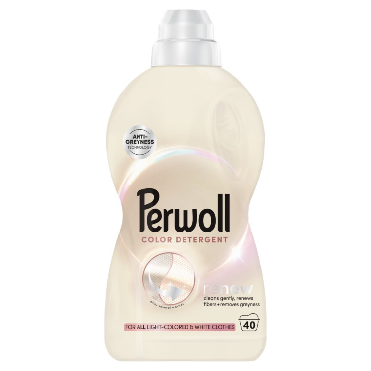 Perwoll Light Colors prací gel na světlobarevné a bílé oblečení 40 dávek, 2L