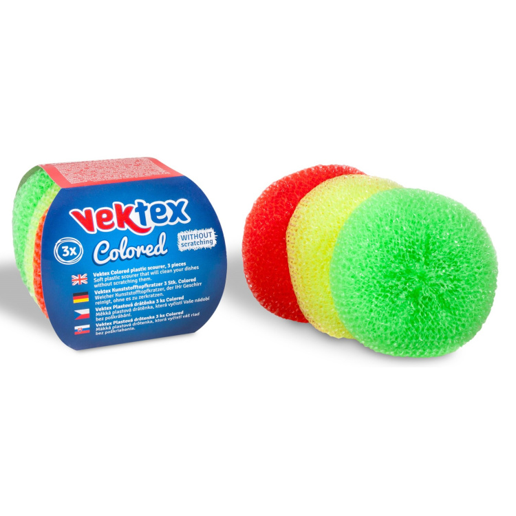 Vektex Plastová drátěnka Colored 3 ks