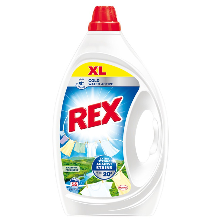 REX prací gel Amazonia Freshness 55 praní, 2,475L