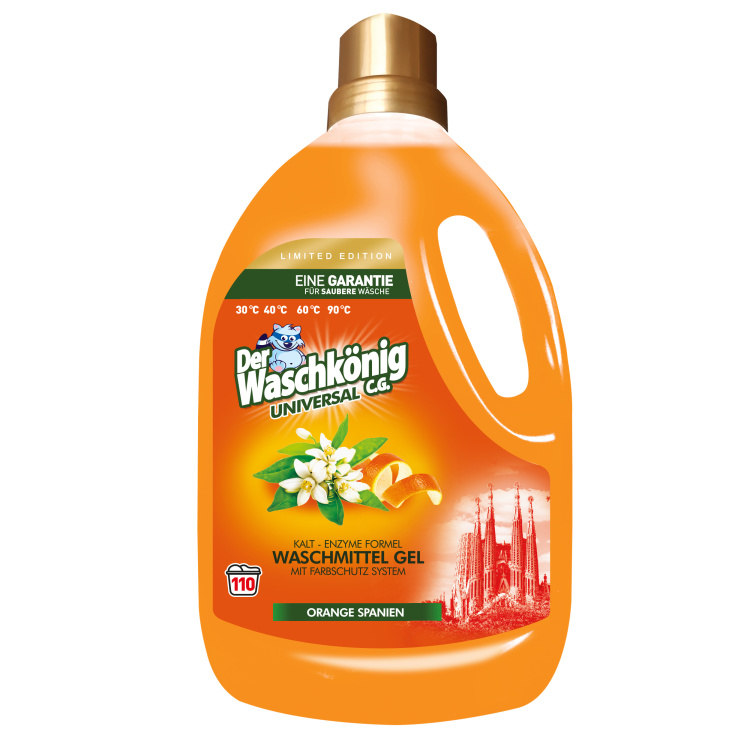 WaschKönig prací gel Universal Orange Spanien - 110 dávek 3,305 L