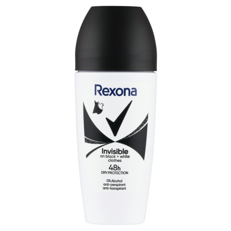 Rexona Invisible Black &amp; White kuličkový antiperspirant 50ml