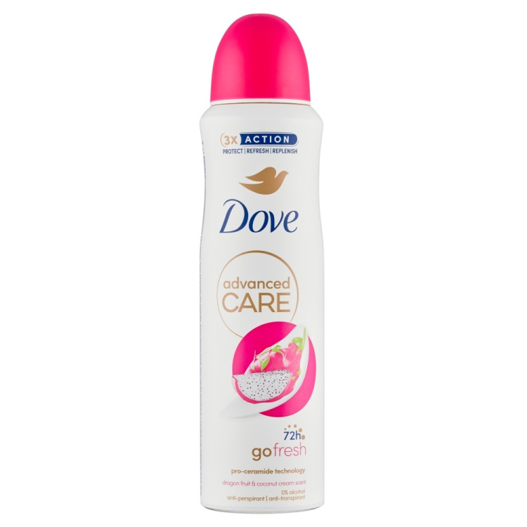Dove Advanced Care Go Fresh Dragon Fruit &amp; Cocconut Cream antiperspirant sprej 150ml