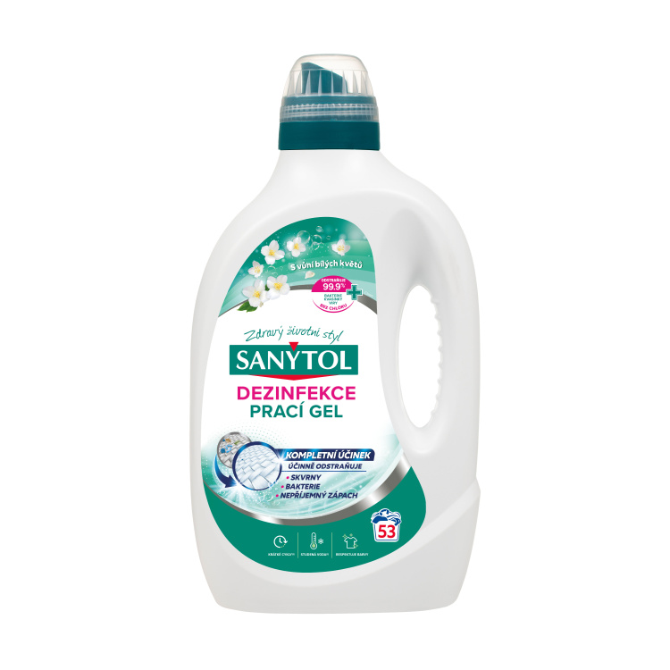Sanytol dezinfekční prací gel Bílé květy, 2,65 l