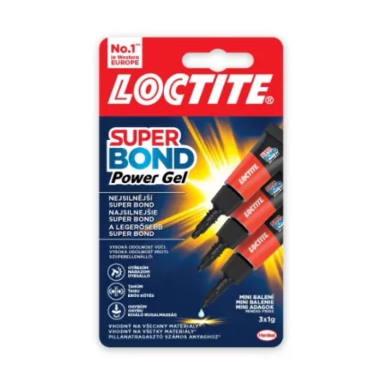 LOCTITE Super Bond Power Gel Mini Trio, 3g