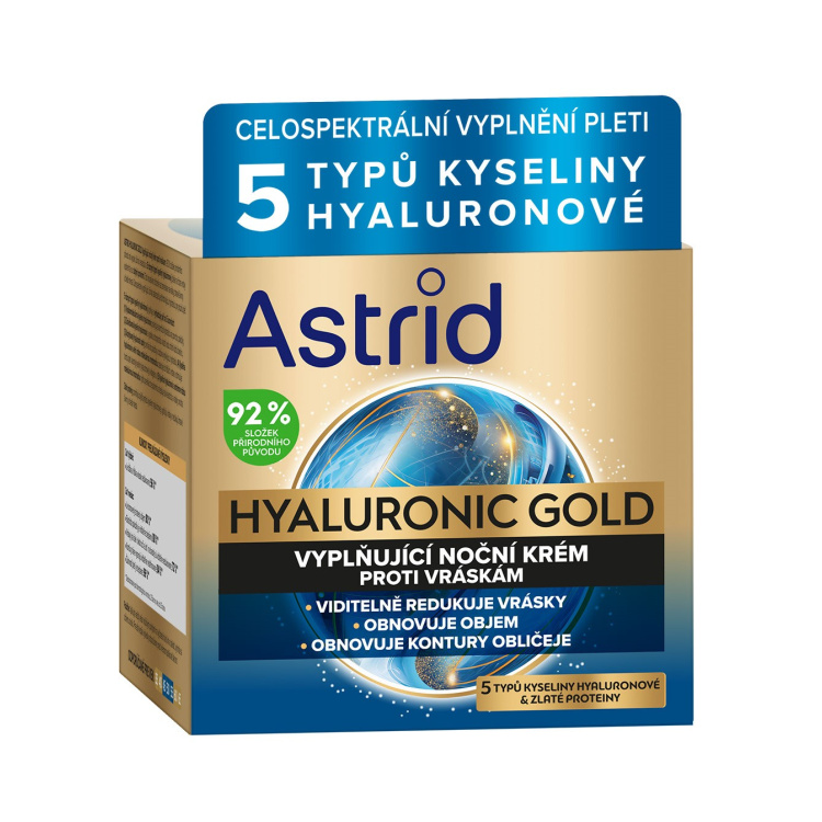 Astrid  Hyaluronic Gold noční pleťový krém 50 ml