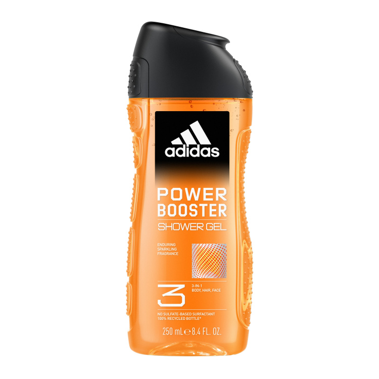 Adidas Power Booster 3v1 sprchový gel na tělo, vlasy a pleť pro muže 250 ml