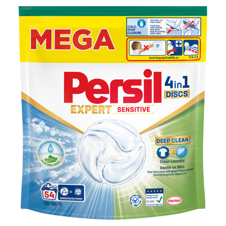 Persil Discs 4in1 prací prostředek Deep Clean Expert Sensitive 54 dávek