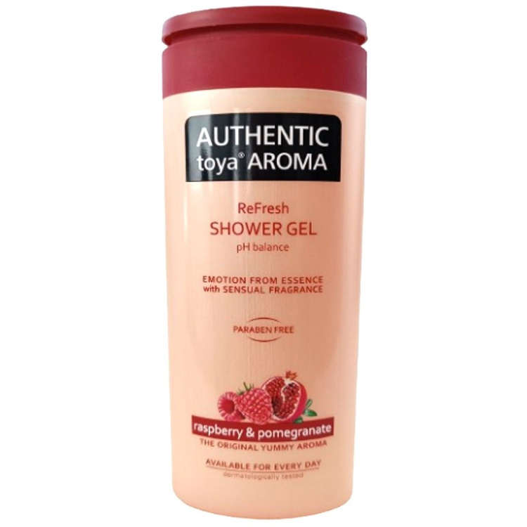 Authentic Toya Aroma Raspberry &amp; Pomegranate sprchový gel, 400 ml