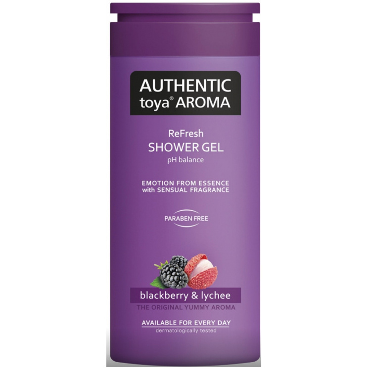Authentic Toya Aroma Blackberry &amp; Lychee sprchový gel, 400 ml