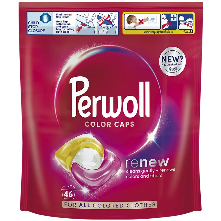 Perwoll prací kapsle Renew Color na barevné prádlo, 46 praní