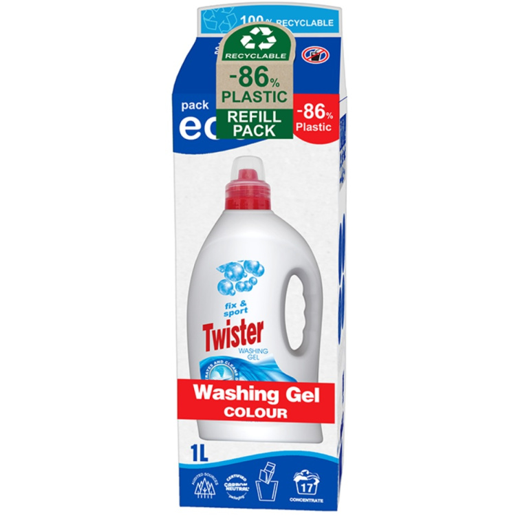 Twister prací gel na barevné 17 dávek, 1 L