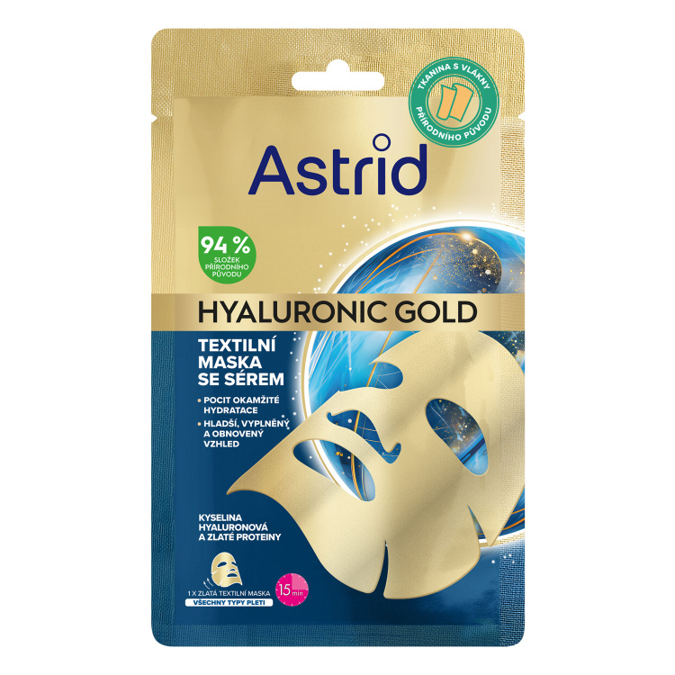 Astrid Hyaluronic Gold textilní maska 1 ks