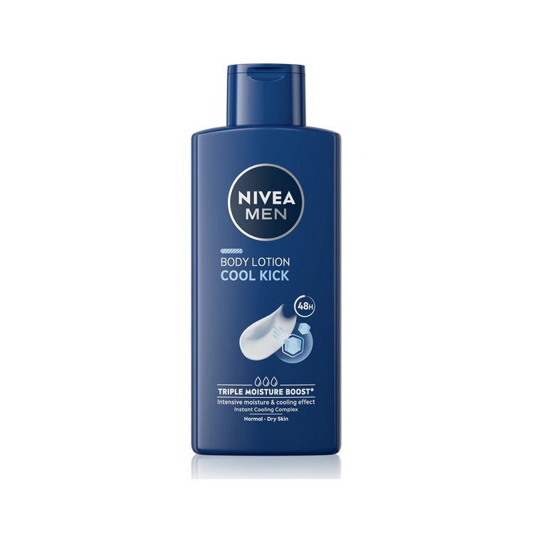 Nivea Men Cool Kick tělové mléko s pumpičkou pro muže 400 ml