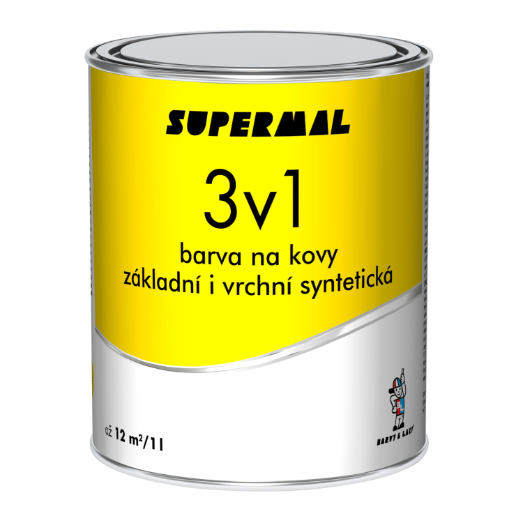 Supermal 3v1 S2177 0240 hněď střední vrchní syntetická barva na kovy, 0,6  l