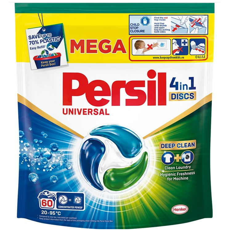 Persil Deep Clean 4in1 kapsle na praní Universal, 60 ks