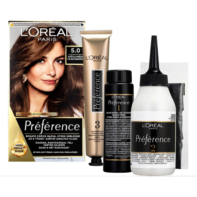 L&#039;Oraál Paris Préférence barva na vlasy 5.0 světle hnědá