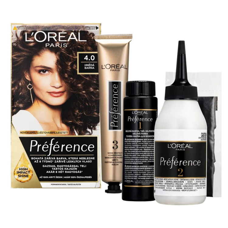 L&#039;Oreál Paris Préférence barva na vlasy 4.0 hnědá