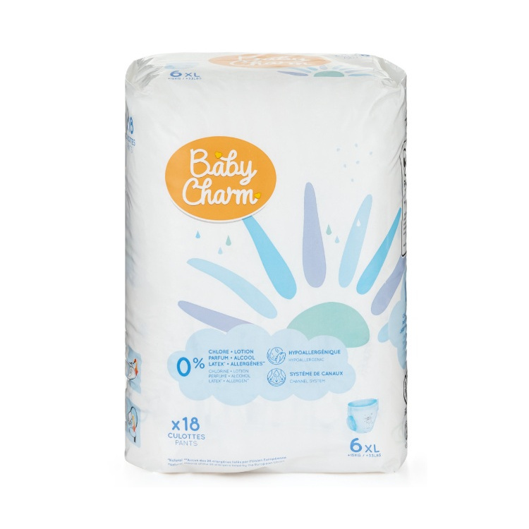 Baby Charm jednorázové plenky Super Dry Pant 6XL 15+ kg, 18 ks