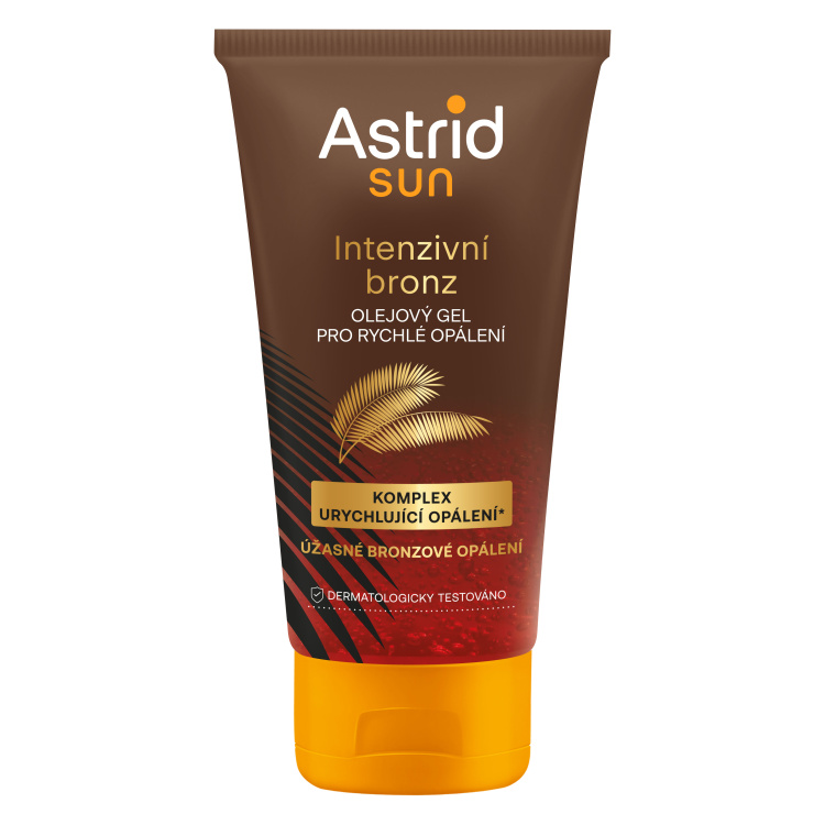 Astrid Sun olejový gel pro rychlé opálení, bez UV filtrů, 150 ml