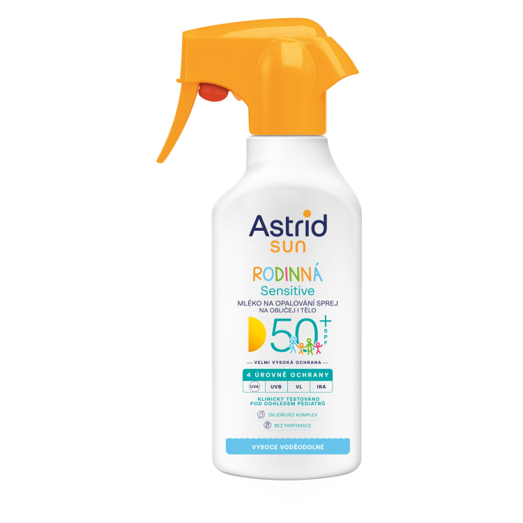 Astrid Sun Sensitive OF50+ mléko na opalování rodinné 270 ml