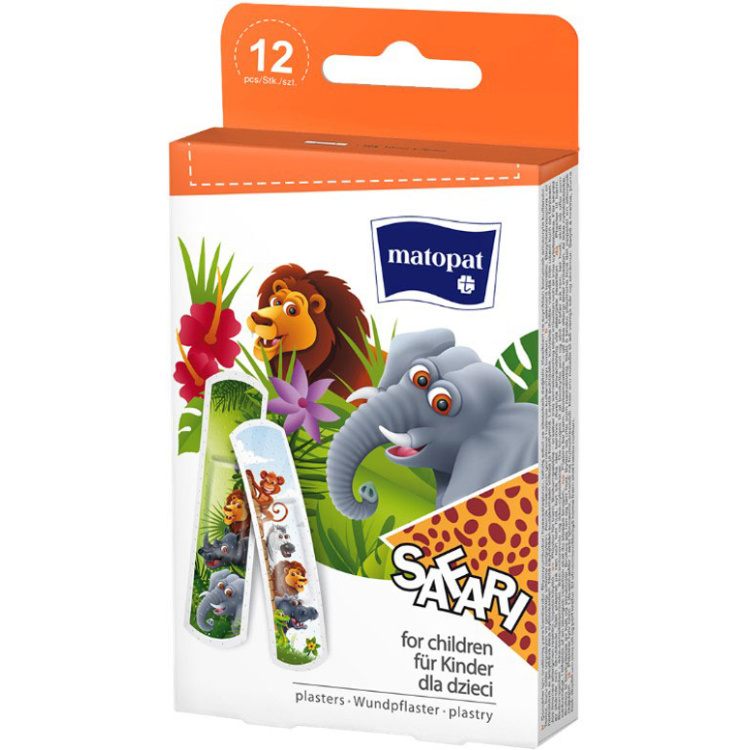 Matopat Náplast SAFARI 12 ks