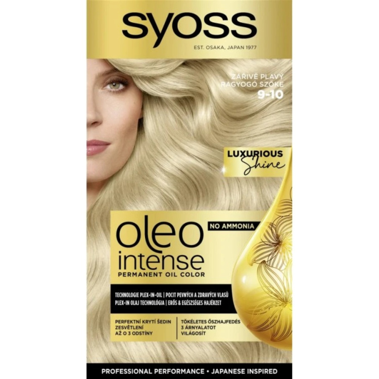 Syoss Oleo Intense barvy na vlasy, 9-10 zářivě plavý 50 ml