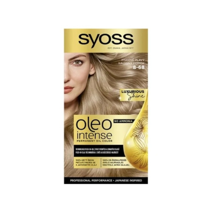 Syoss Oleo Intense barva na vlasy, 8-68 pískově plavý, 50 ml