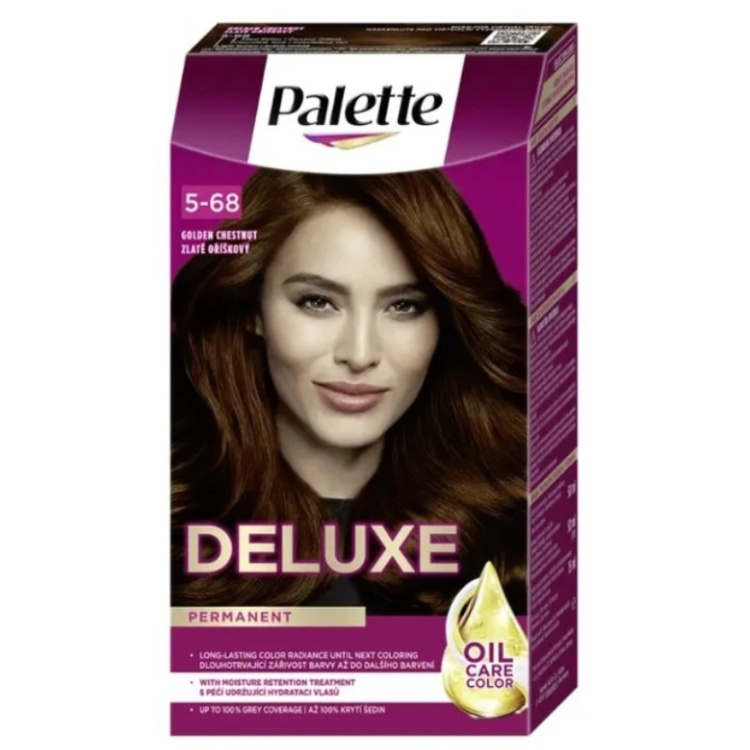 Schwarzkop Palette Deluxe barva na vlasy, 5-68 zlatavě oříškový, 50 ml