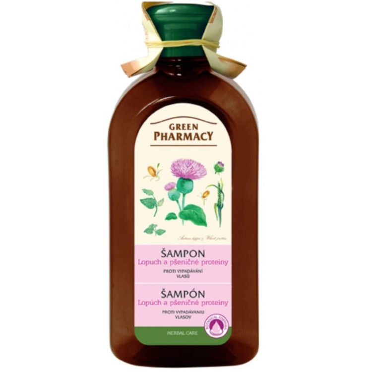 Green Pharmacy šampon proti vypadávání vlasů s lopuchem a pšenicí 350 ml