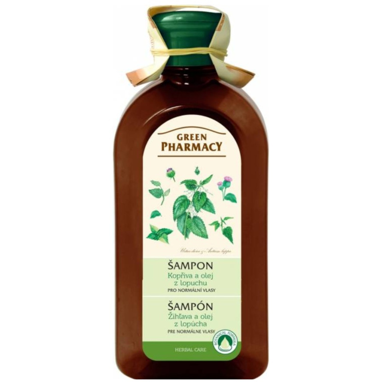 Green Pharmacy šampon pro normální vlasy s kopřivou a lopuchem 350 ml
